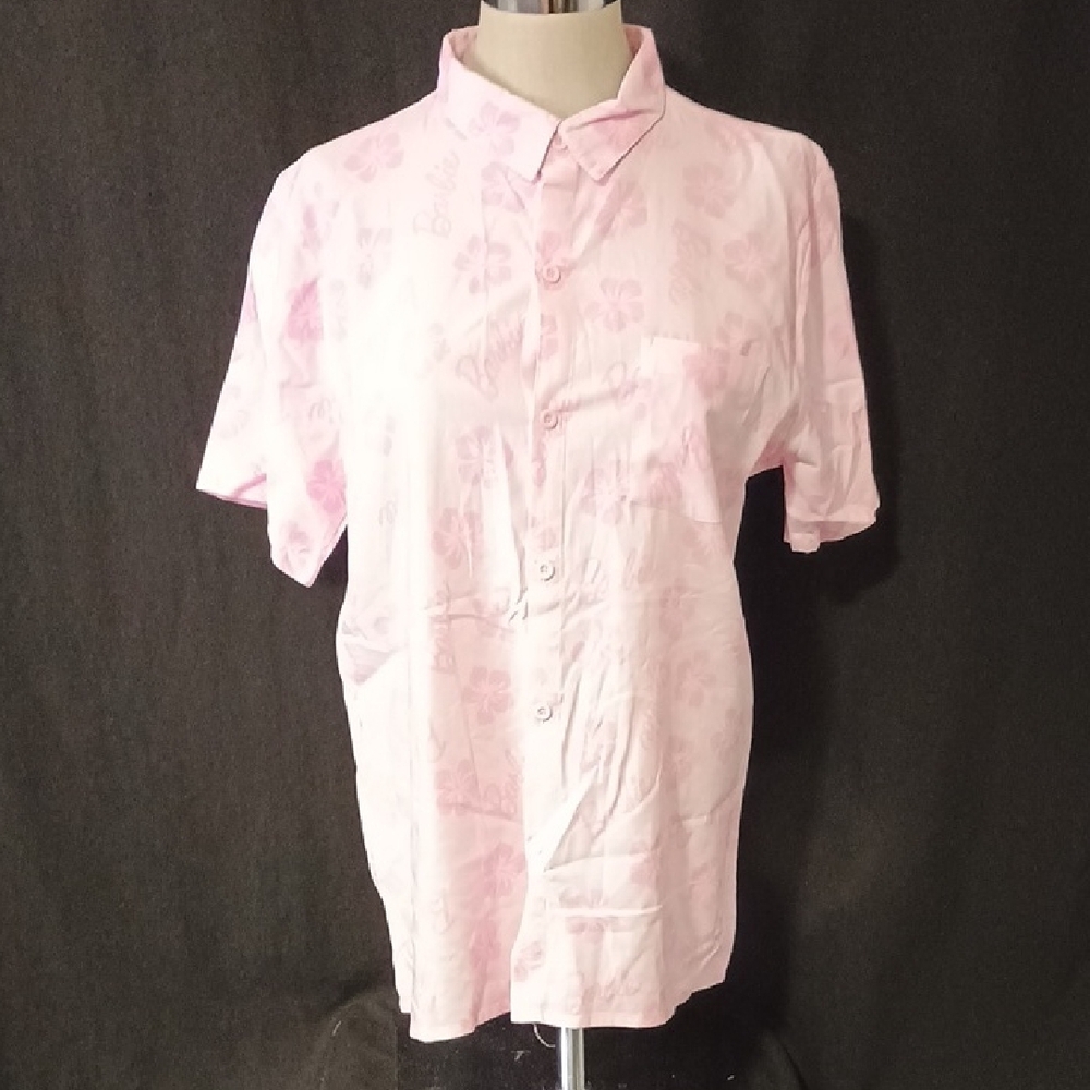 Pink Short Sleeve Men's Shirt
